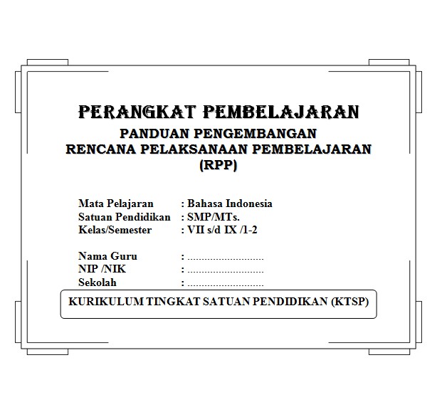 Perangkat Pembelajaran Bahasa Indonesia SMP Kelas 7,8,9 KTSP