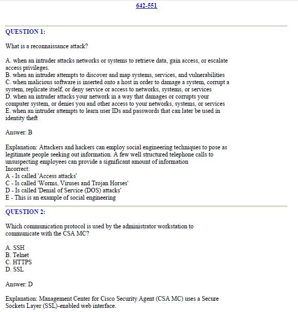 Latest 156-551 Test Vce