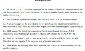 Soal International Mathematic Olimpiad