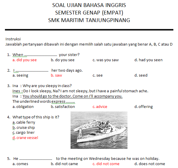 Contoh Soal Essay Bahasa Inggris Kelas 11 Beserta Jawabannya - Skuylahhu