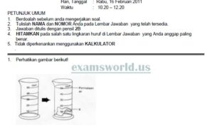 Soal Tryout Ujian Nasional SMP 2011