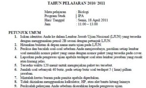 soal ujian nasional sma 2011