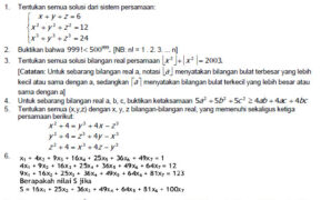 Bank Soal Aljabar