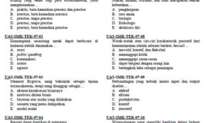 Soal Ujian Akhir Sekolah UAS Kewirausahaan SMK 2005-2007