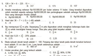 Soal Latihan Ujian Nasional SD MI Matematika